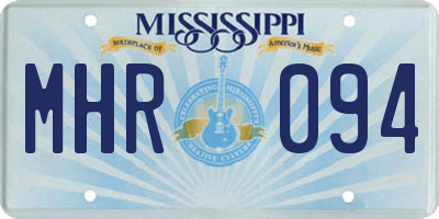 MS license plate MHR094