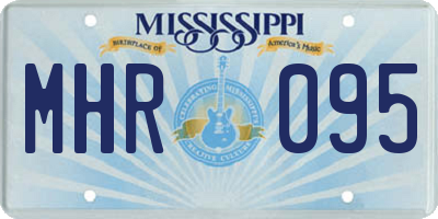 MS license plate MHR095