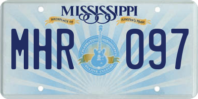MS license plate MHR097