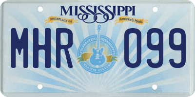 MS license plate MHR099