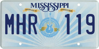 MS license plate MHR119
