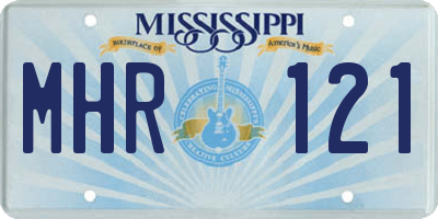 MS license plate MHR121