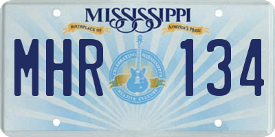 MS license plate MHR134