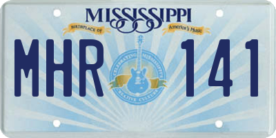 MS license plate MHR141