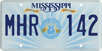 MS license plate MHR142