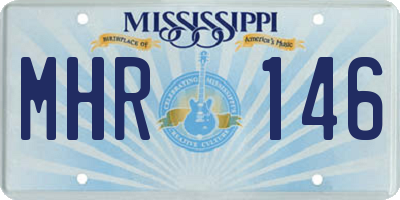 MS license plate MHR146