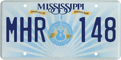 MS license plate MHR148