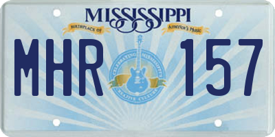 MS license plate MHR157