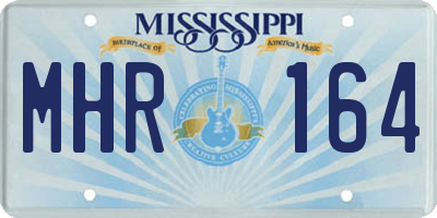 MS license plate MHR164