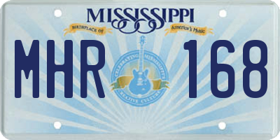MS license plate MHR168