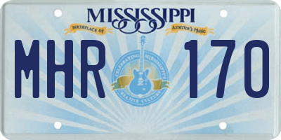 MS license plate MHR170
