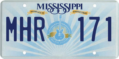 MS license plate MHR171