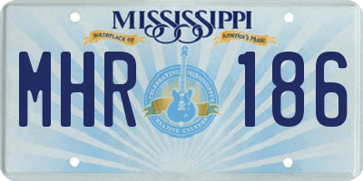 MS license plate MHR186