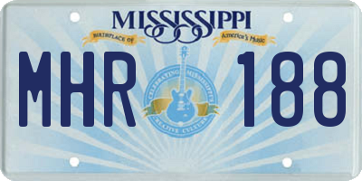 MS license plate MHR188
