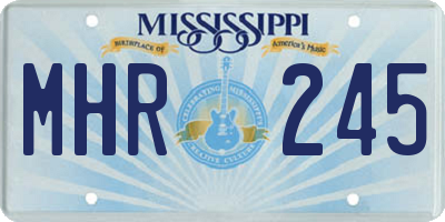 MS license plate MHR245