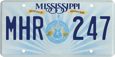 MS license plate MHR247