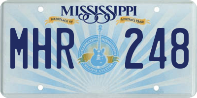 MS license plate MHR248