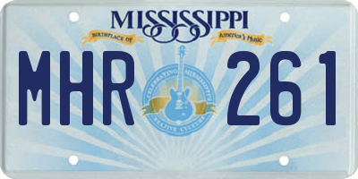 MS license plate MHR261
