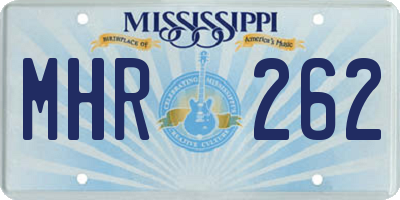 MS license plate MHR262