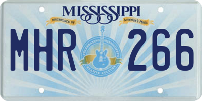 MS license plate MHR266