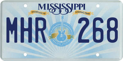 MS license plate MHR268