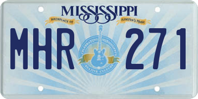 MS license plate MHR271