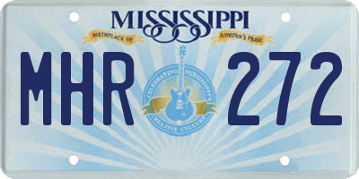 MS license plate MHR272