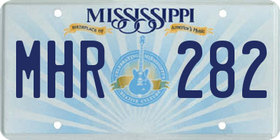 MS license plate MHR282