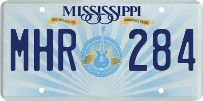 MS license plate MHR284