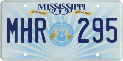 MS license plate MHR295
