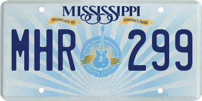 MS license plate MHR299