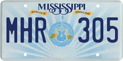 MS license plate MHR305