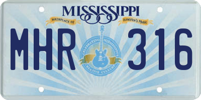 MS license plate MHR316