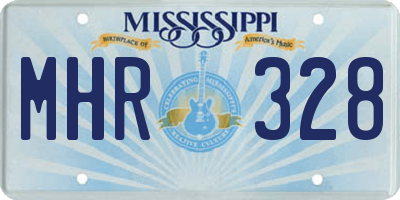 MS license plate MHR328