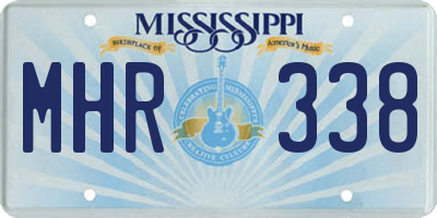 MS license plate MHR338