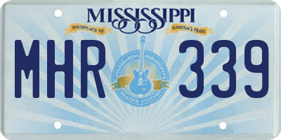 MS license plate MHR339