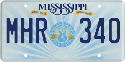 MS license plate MHR340