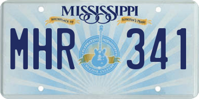 MS license plate MHR341