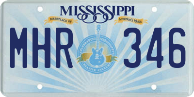 MS license plate MHR346