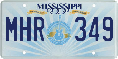 MS license plate MHR349