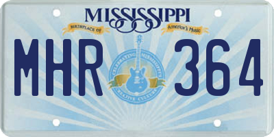 MS license plate MHR364