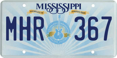 MS license plate MHR367