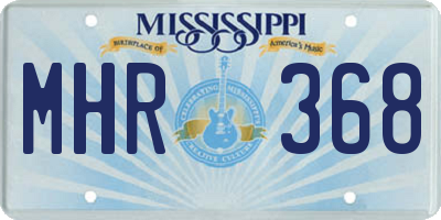 MS license plate MHR368