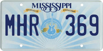 MS license plate MHR369