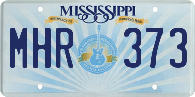MS license plate MHR373