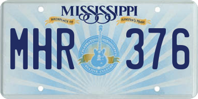 MS license plate MHR376