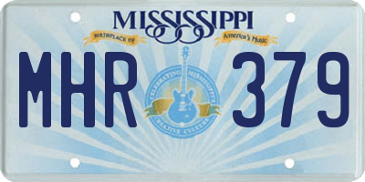 MS license plate MHR379