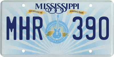 MS license plate MHR390
