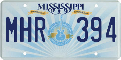 MS license plate MHR394