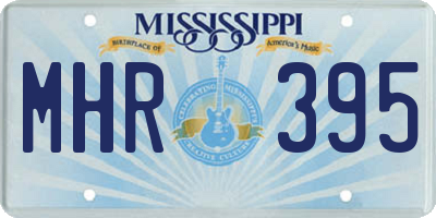 MS license plate MHR395